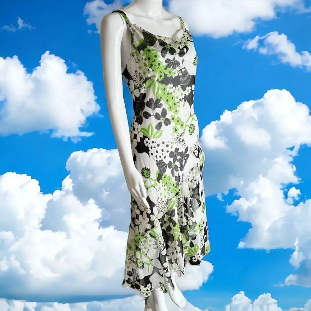 Y2K Floral Print Ruffle Dress